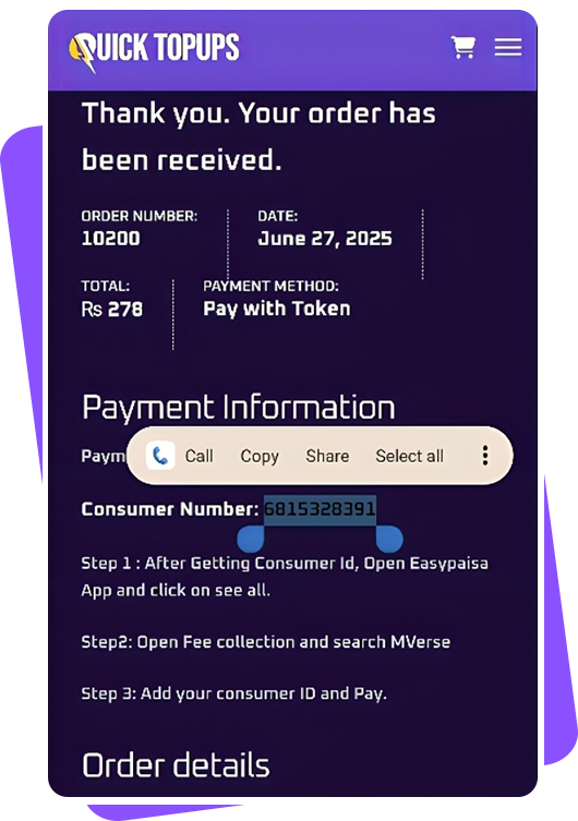 Easypaisa step 1 Easypaisa step 1