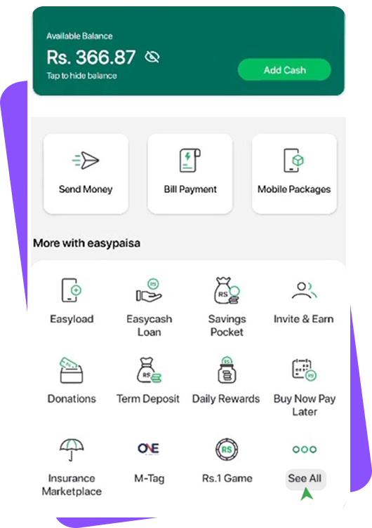 Easypaisa step 2 Easypaisa step 2